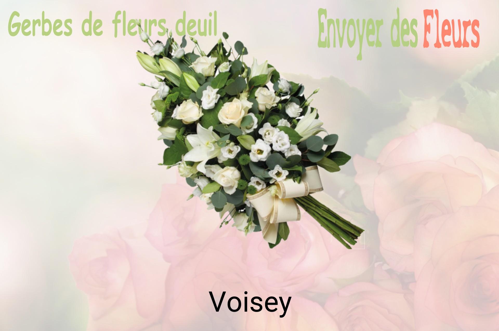 Gerbe de fleurs de deuil livrée à Voisey